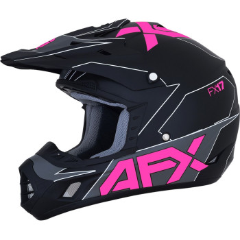 AFX Crosshelm FX-17 Matte Black/Pink