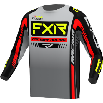 FXR Clutch Pro Cross Shirt Grey/HiVis