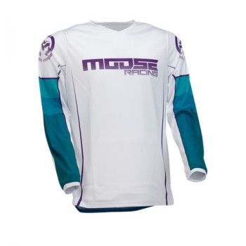 Moose Qualifier Cross Shirt White/Blue
