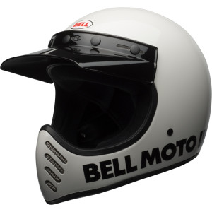 Bell Moto-3 Crosshelm Retro Classic Gloss White