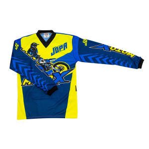 Jopa Kinder Cross Shirt Moto-X Blue/Neon Yellow