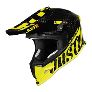 Just1 J12 Crosshelm Pro Racer Carbon Fluor Yellow