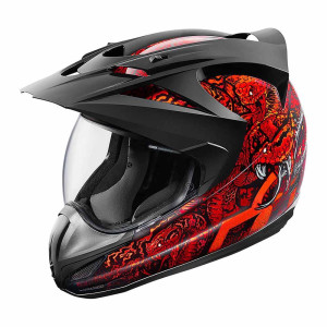 Icon Integraalhelm/Endurohelm Variant Cottonmouth Red-L